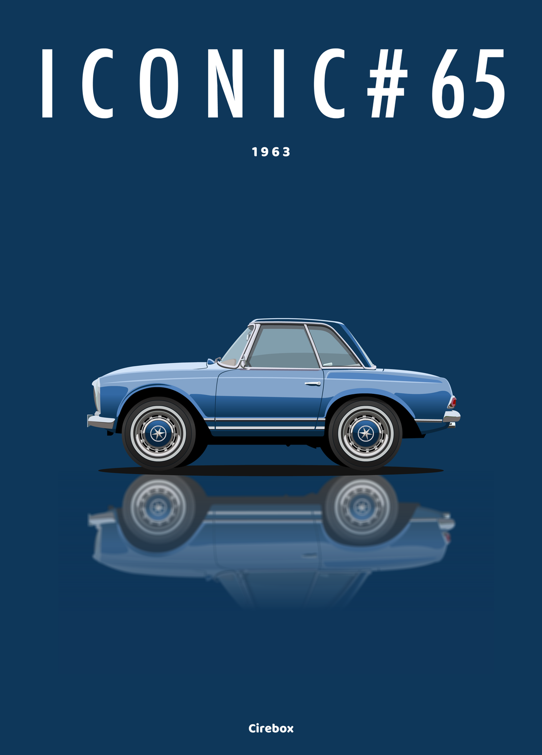 Affiche ICONIC MERCEDES 230SL (W113)