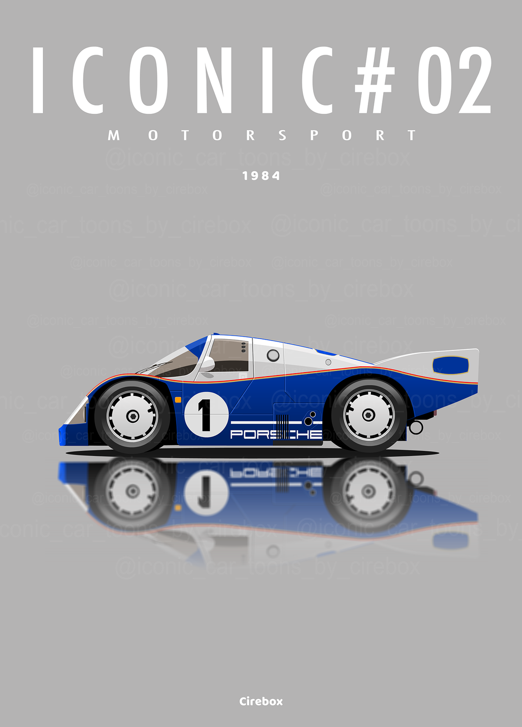 Affiche ICONIC Motorsport Porsche 962